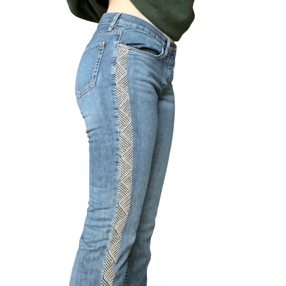 Eddie Bauer side detailed midrise relaxed boyfriend jeans